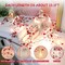 Christmas Garland with Lights, Lighted Berry Garland, 13.1FT Christmas Tree Garland, Christmas Decorations Indoor for Home Outdoor Gate Table Fireplace New Year Decor, Red